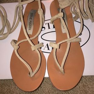 Steve Madden lace up flat sandal